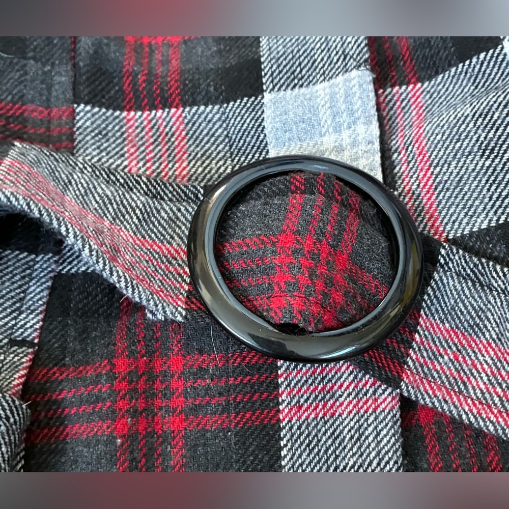 PLAID WOOL BLEND PEA COAT MAJORA - Picture 5 of 10